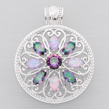 Hollow Round Mystic Topaz