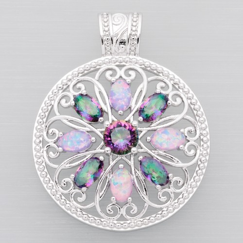 Hollow round mystic topaz - hollow,