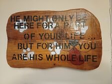Dog Life Sign Wooden Sign Kennels Shop Rustic Homemade.  Hanging Sign Recycled 