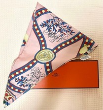 HERMES Silk Scarf Rose