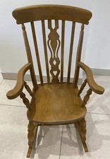 Country Fiddle Back Grandfather Large Rocking Totally Hand Stripped Reset