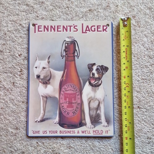 Tennent lager metal wall - lager,