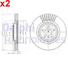 2X Brake Disc DELPHI Fits