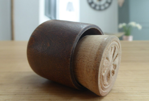 Antique wooden butter mold - butter,