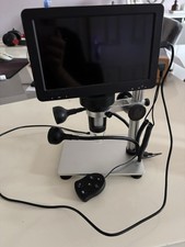 DM9 Digital Microscope 7‑Inch Screen 8 LED Lights Adjustable Brightness 1200 DTS