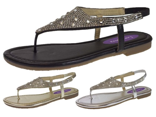 Womens diamante sandals faux - diamante,