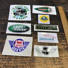 English Cars Decals Lot Of 8