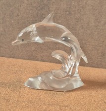 Swarovski crystal dolphin on a