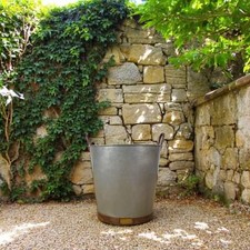 MILLWARDS® Large Galvanised Steel Vintage Style Heavy Duty Pot Planter 52 cm