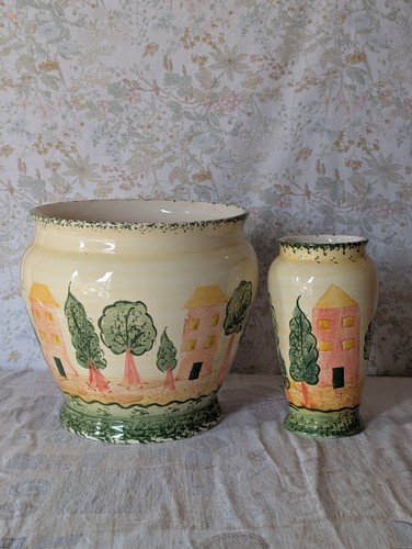 Pair hand painted - pair, hand-painted
