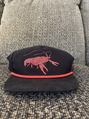 Black crawfish hat snapback - crawfish,