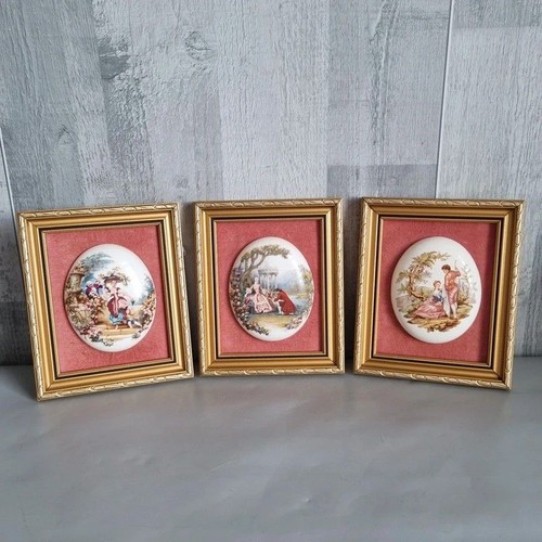 Vintage framed porcelain - vintage,