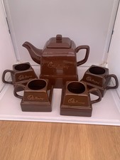 Official Cadbury Chocolate Chunk Novelty Ceramic Teapot + 4 Cups / Mugs Set