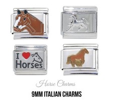 Horses 9mm Italian Charm - Fits 9mm Italian charm bracelets