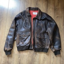 Vintage M.Julian A2 Leather Flying Jacket L/XL rare 80s Indiana Jones style 