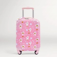 Kids' Pink Cat Suitcase –
