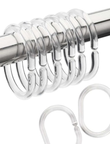 Clear shower curtain rings - clear,