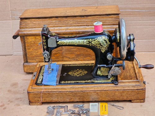 Singer 28k vintage hand crank - singer,