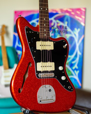 Jazzmaster Thinline Semi-hollow Offset Red Sparkle with F Japan neck - unique!