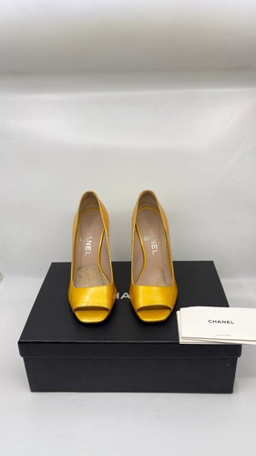 Chanel open toe - open, yellow