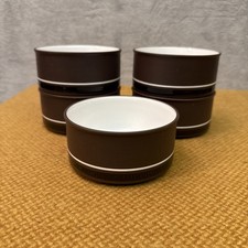 Set of 5 Vintage Hornsea Contrast Soup / Cereal Bowls Straight Sided - VGC