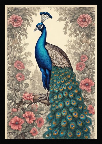 Peacock wall art stunning - peacock,