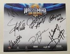 WWE Wrestlemania 24 Autograph Mat Signed X7 - Jim Duggan - Greg Valentine WWF #2
