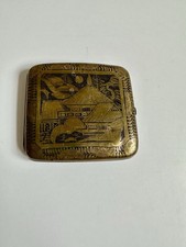 Antique Vintage 1920s 1930s Art Deco Japanese BrassCigarette Case