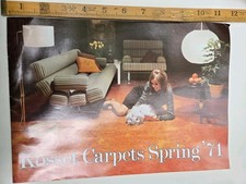 Vintage 1970s Kosset Carpets Spring Catalogue Retro Carpet Samples & Interiors