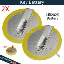 2X For BMW E39 E46 E53 E60 E65 E87 E90 E91 E92 Key Battery LIR2025 Rechargeable