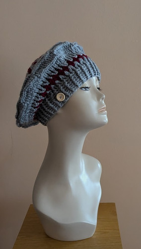 Hand crocheted beret fashion - hand,