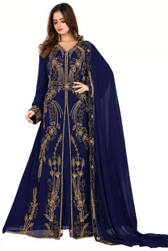 Blue dubai moroccan abaya - moroccan,