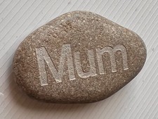 Engraved Natural River STONE - MUM