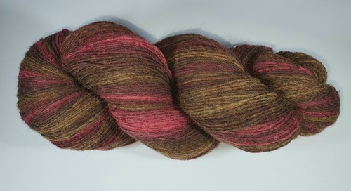 Hand spun 100 sheep wool - spun, yarn