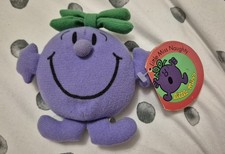 Vintage Mr Men Little Miss Naughty 5"  Plush Toy Golden Bear Products 1996