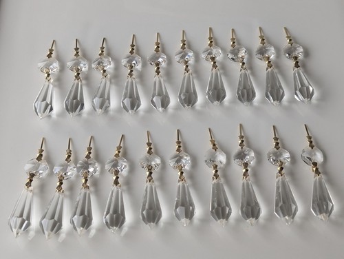 Vintage 5cm clear crystal - 7.5cm,