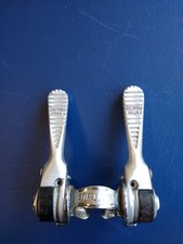 Suntour Power Ratchet Friction Down tube Shifters Vintage Band On