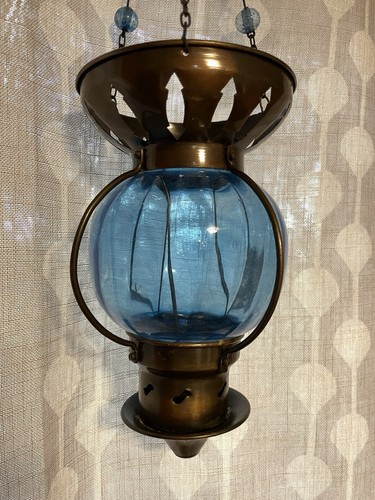Vintage hanging glass candle - vintage,