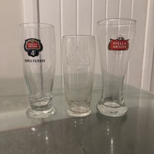3x Stella Artois Pint Glasses