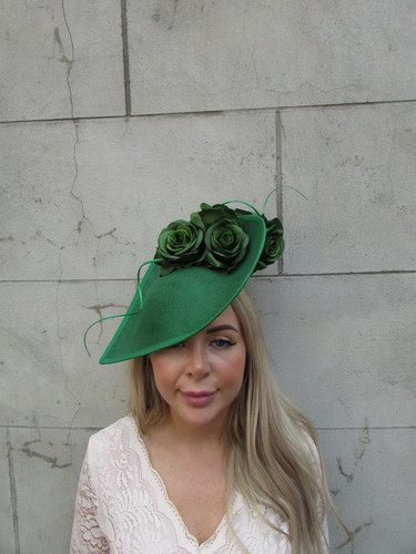 Large emerald green rose - green,