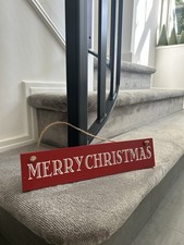 Merry Christmas Red Sign Luxury Wood Decorations Ornament Gift