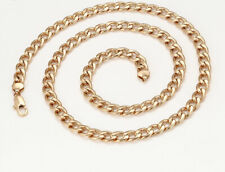 14K Gold Filled Men Ladies 6.5mm Curb Link Chain Necklace 17.5" Summer N/7908