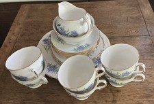 Tea Set. Royal Vale Bone China.cornflower.21 Pieces.