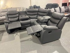 Leather Corner Recliner with