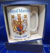Royal wedding Charles and Diana large collectors mug boxed.