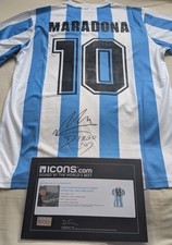 Maradona Signed Argentina Shirt Icons Coa
