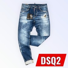 New DSQ2 Men's SLIM JEAN Stretchy Slim Fit Ripped Blue Jeans Pants