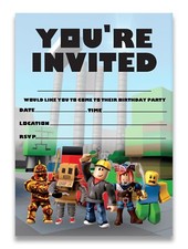 Children Party Invites Kids Birthday Party Invitations - Block Theme Invites