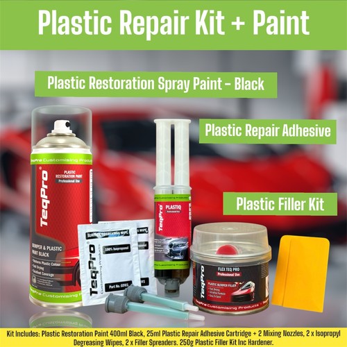 Bumper paint repair kit - paint, black