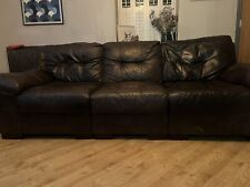 3 seater settee dark brown 